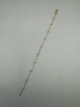 18K Solid Gold Diamond-Cut Beaded Bracelet - Image 1