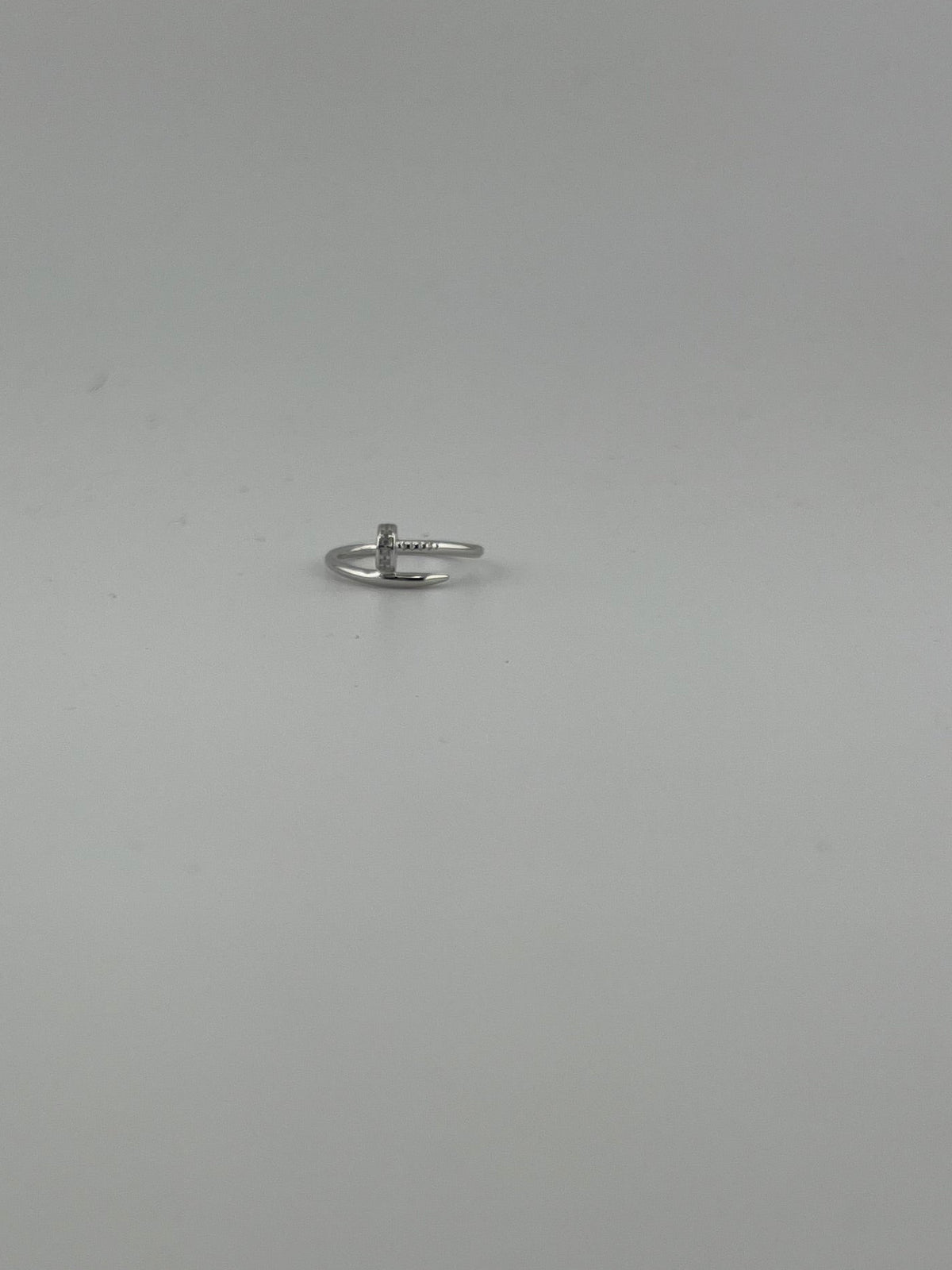 Silver Nail Ring with premium zircon stones - Image 1