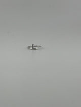 Silver Nail Ring with premium zircon stones - Image 1