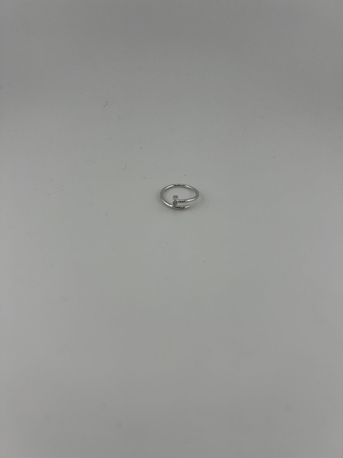 Silver Nail Ring with premium zircon stones - Image 2