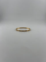 Yellow gold Full-pave 18K gold bangle with screw markings - Image 5