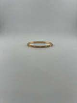 Yellow gold Full-pave 18K gold bangle with screw markings - Image 4