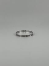 White gold 18K Full-pave bangle with screw markings - Image 1