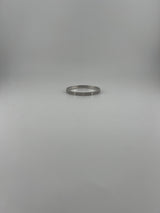 Solid White gold 18k Full-pave bangle with screw markings - Image 3