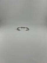 Solid White gold 18k Full-pave bangle with screw markings - Image 2