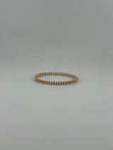 Semi-solid 18k yellow gold bangle with spikes - Image 1