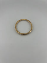 Semi-solid 18k yellow gold bangle with spikes - Image 3