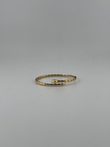 Thin 18k gold Snake bangle - Image 1