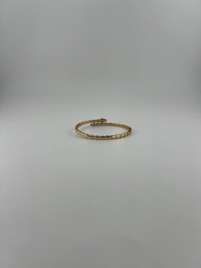 Thin 18k gold Snake bangle