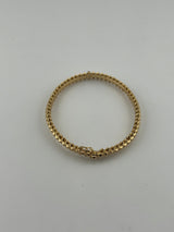 Solid 18k yellow gold bangle with spikes - Image 2