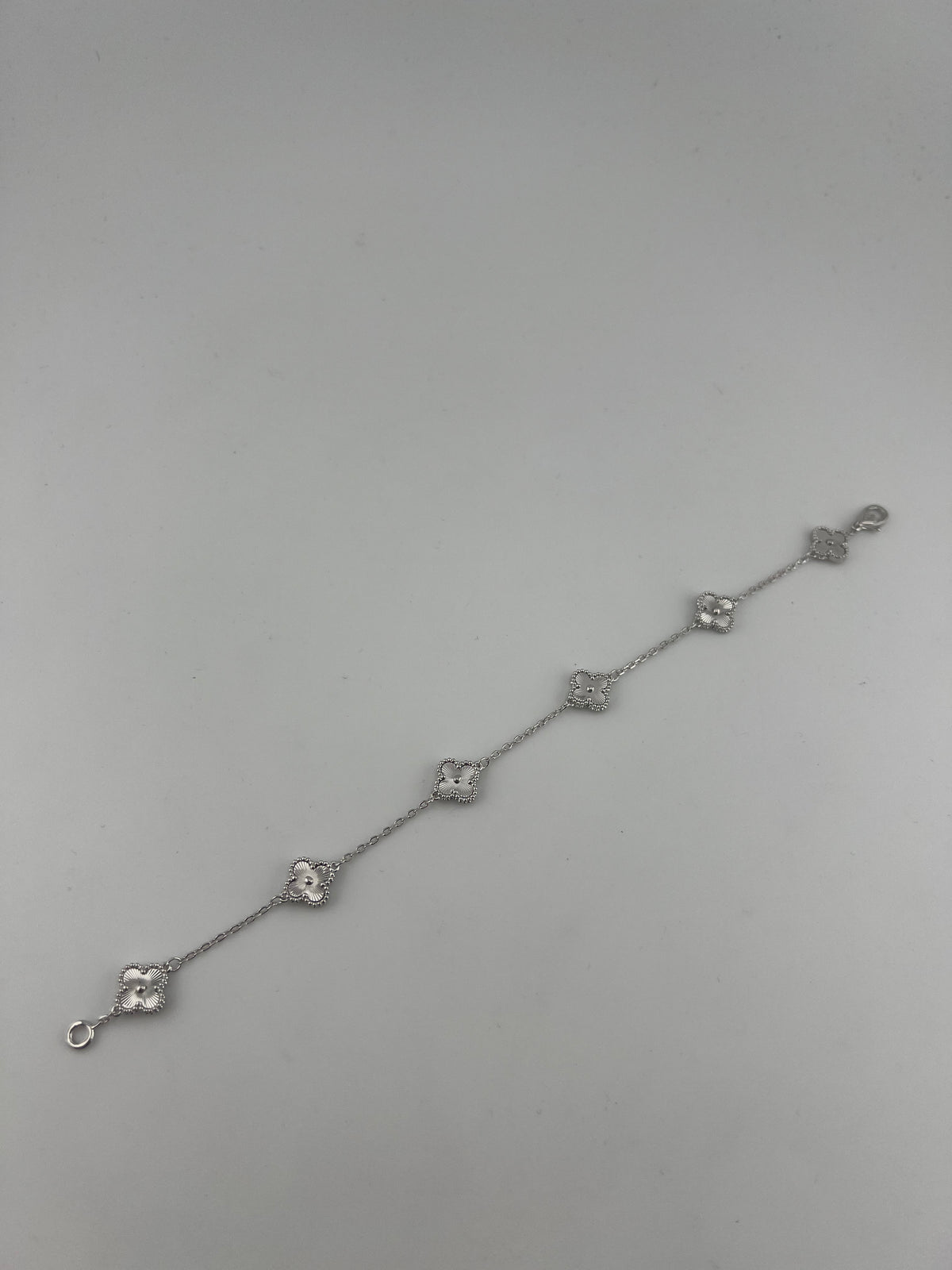 Silver 5 Clover bracelet small size - Image 1