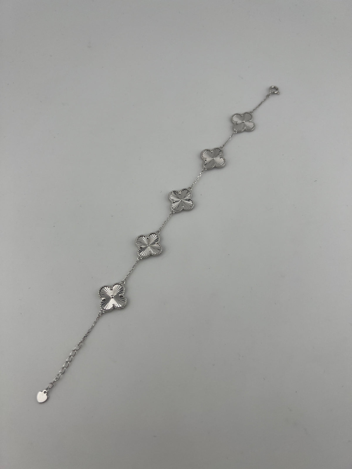 Silver 5 Clover Bracelet - Image 1