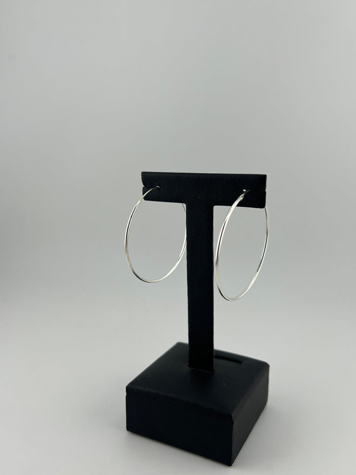 Premium 925 Sterling Silver Thin Hoop Earrings