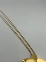 18k Solid Gold Star Pendant & Double Link Chain Necklace - Image 3