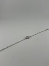 All-Silver Mini Single Clover Bracelet - Image 3