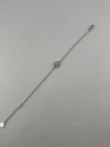 All-Silver Mini Single Clover Bracelet - Image 1