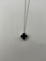 Premium 14mm Single Black Clover Necklace - Image 3