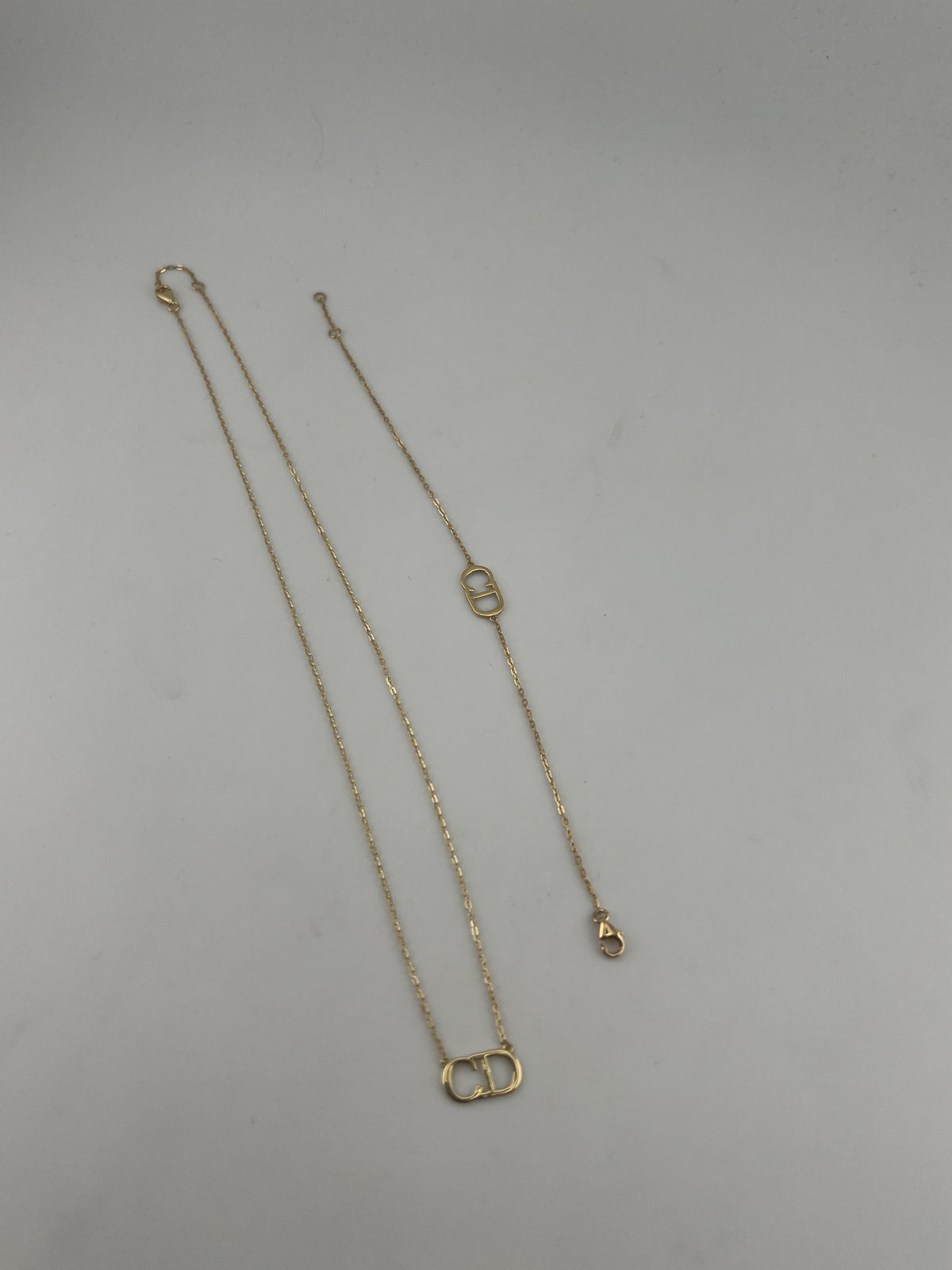 18K Solid Gold Initial Jewelry Set - Image 2