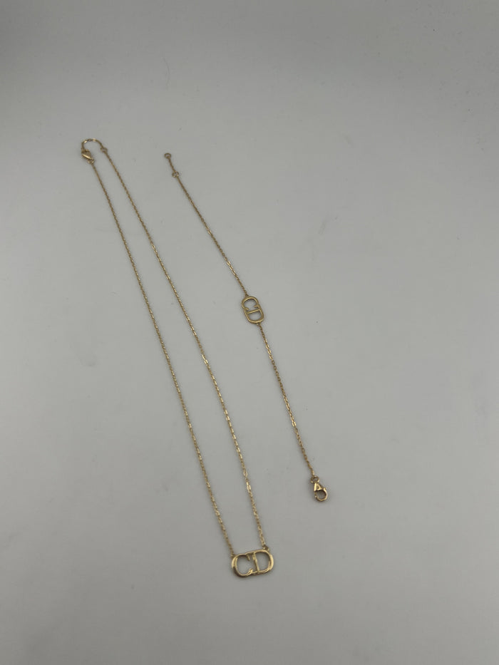 18K Solid Gold Initial Jewelry Set