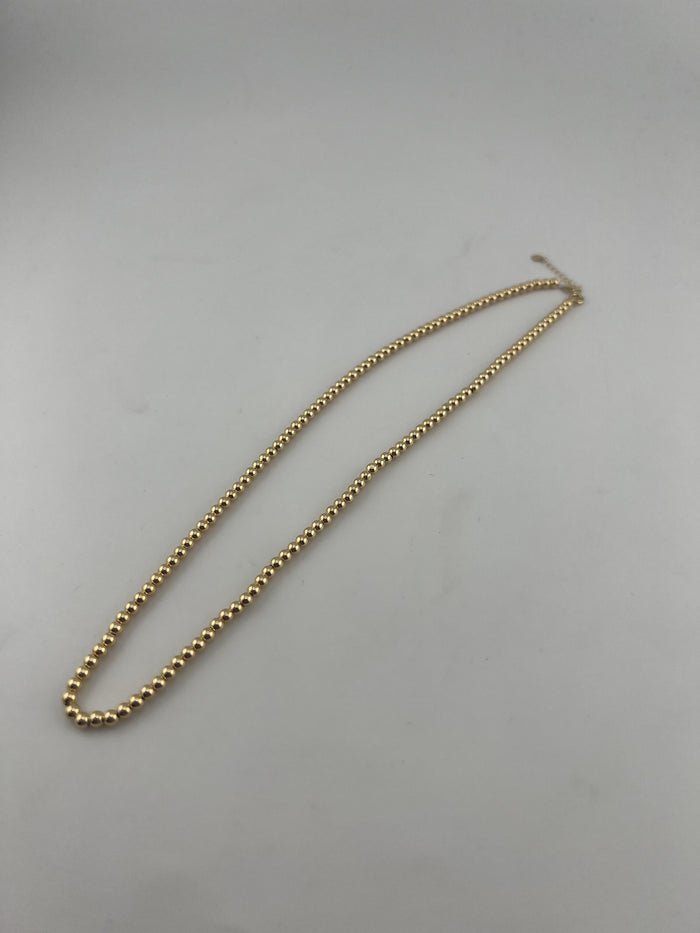 18K Gold Beaded Necklace