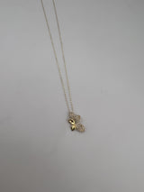18K Solid Gold Butterfly Necklace - Image 3