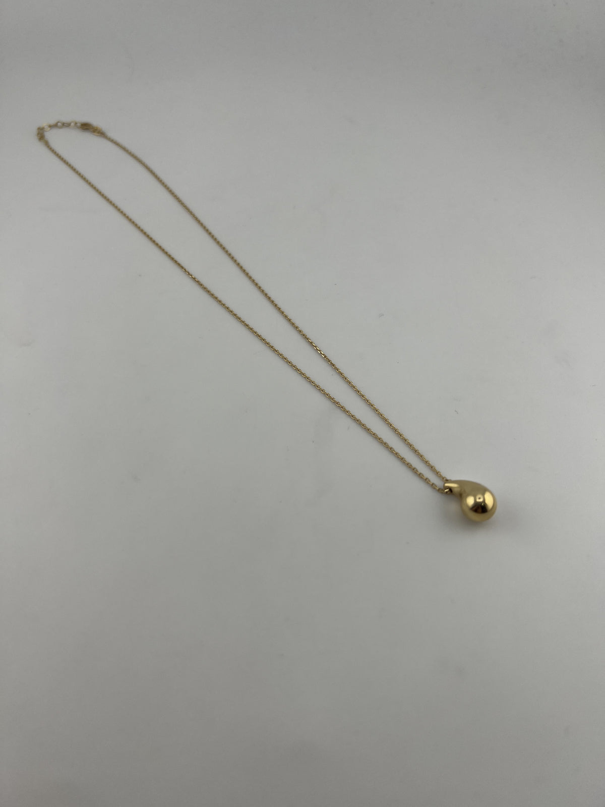 18K Solid Gold Teardrop Necklace - Image 2