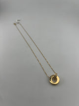 18K Gold S&L Interlocking Rings Necklace - Image 2