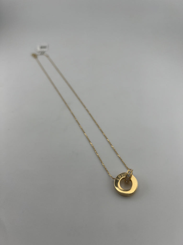 18K Gold S&L Interlocking Rings Necklace