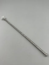 8 Carat Emerald Shape Tennis Bracelet, 14K White Gold, Lab Diamond - Image 2