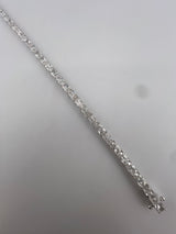 9.5 Carat Radiant Cut Tennis Bracelet, 14K White Gold, Lab Diamond - Image 4