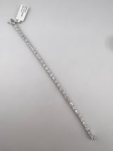 9.5 Carat Radiant Cut Tennis Bracelet, 14K White Gold, Lab Diamond - Image 3