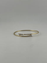 Elegant Luxe Pear-Cut CZ Open Bangle - Image 2