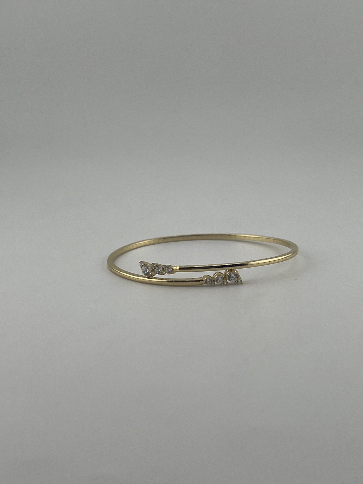 Elegant Luxe Pear-Cut CZ Open Bangle - Image 1