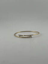 Elegant Luxe Pear-Cut CZ Open Bangle - Image 1