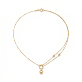 18K Solid Gold Small Heart Pendant Necklace - Image 1