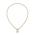18K Gold Cubic Zirconia Pendant Necklace