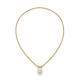 18K Gold Cubic Zirconia Pendant Necklace - Image 1