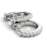 Diamond Row Hoop Earrings - Image 6