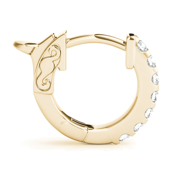 Diamond Row Hoop Earrings - Image 7