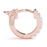 Diamond Row Hoop Earrings - Image 8