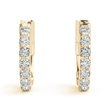 Diamond Row Hoop Earrings - Image 10