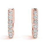 Diamond Row Hoop Earrings - Image 11