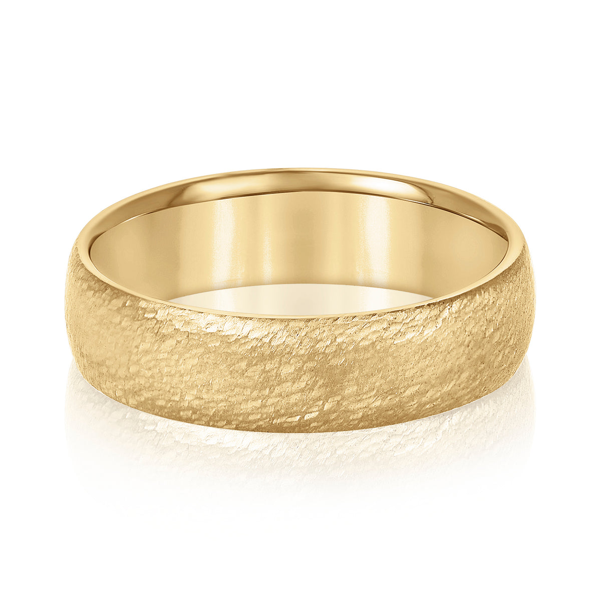 Textured Edge Men's Band 6mm - Image 1