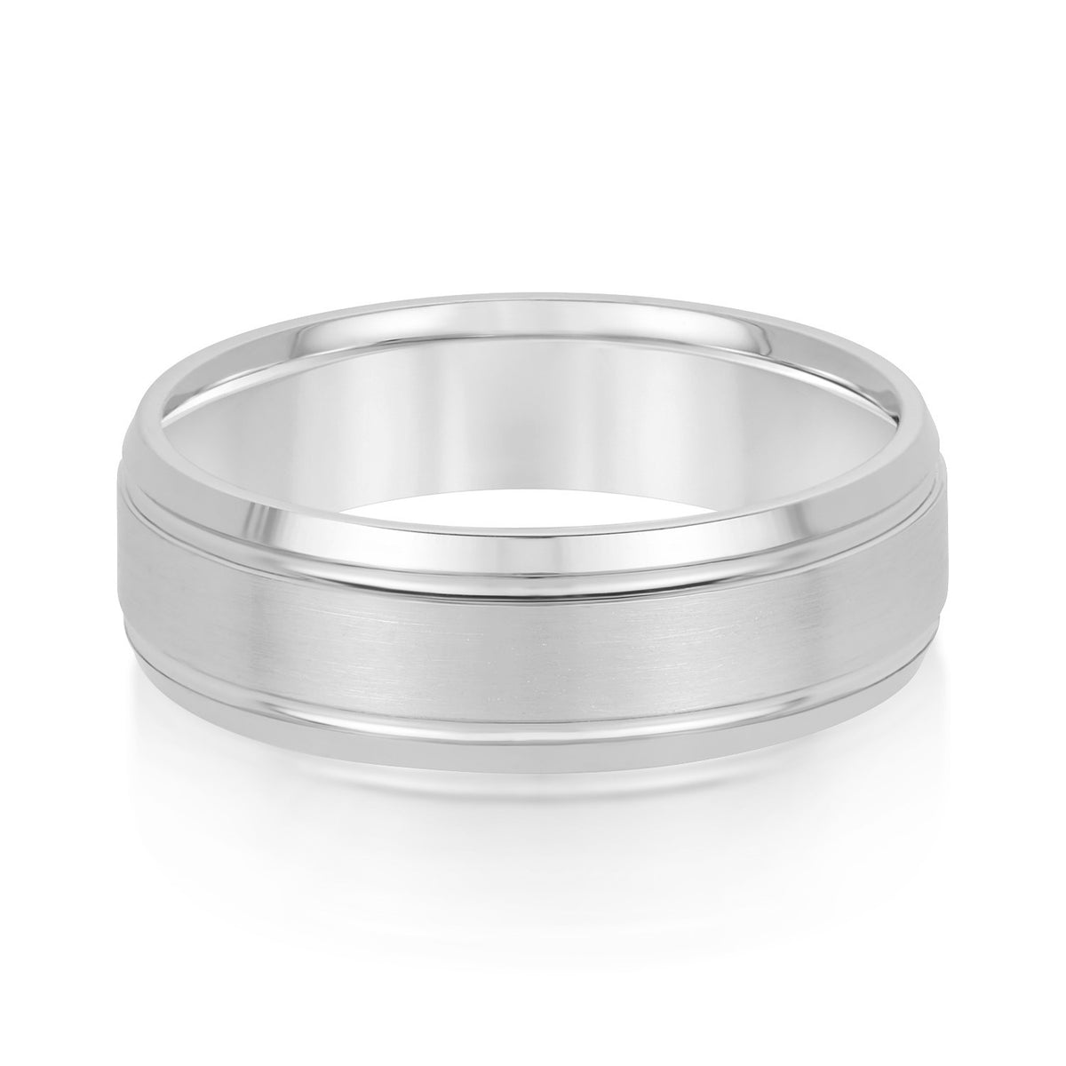 Sleek Sophistication Men's Wedding Band 6mm - Image 2