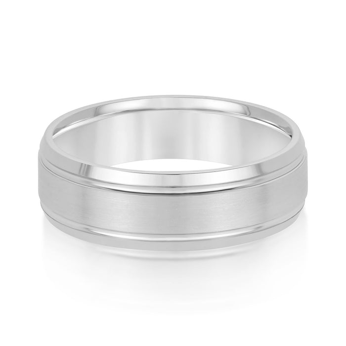 Sleek Sophistication Men's Wedding Band 6mm
