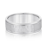 Satin-Finish Beveled Men's Wedding Band 5mm - Image 2
