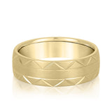 Faceted Groove Men's Band 5mm - Image 2