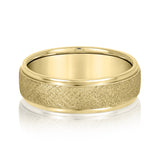 Satin-Finish Men's Wedding Band with Center Groove 5mm - Image 1