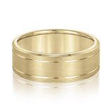 Timeless Grooved Men's Wedding Band 5mm - Image 1