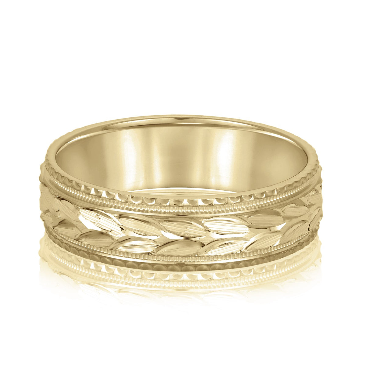 Double Groove Satin Men's Wedding Band 5mm - Image 1